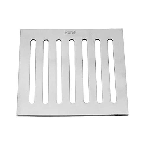 Ruhe® Long Grating Floor Drainer | Stainless Steel Long Grating Floor Drain | (8 x 8 inches) | (Pack of 1) - Image 2