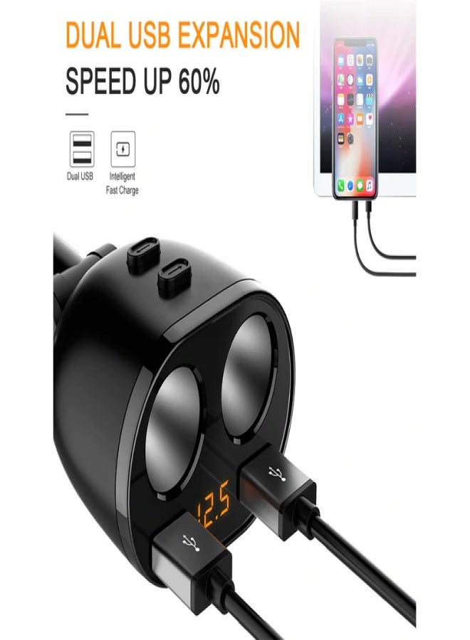 Car Charger Car Charger Extender USB Car Charger2 Ports USB Battery Charger 12V 24V Double Sockets - Image 5