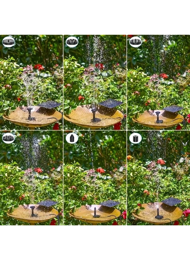 Solar Powered Bird Bath Fountain Pump Outdoor Garden Decor 1 Set - Image 5