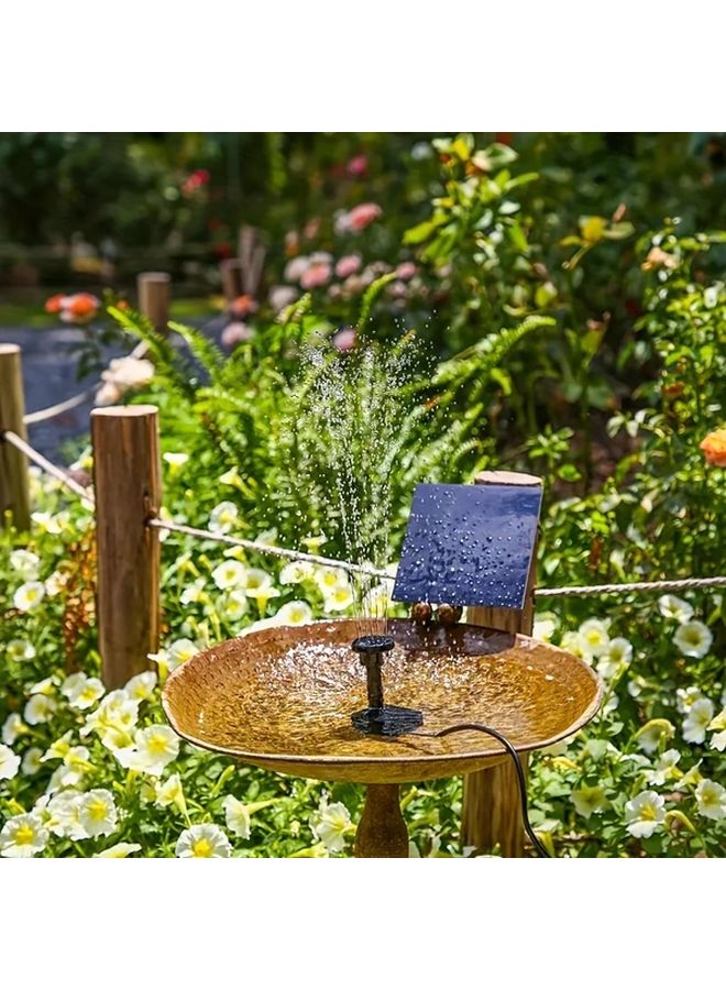 Solar Powered Bird Bath Fountain Pump Outdoor Garden Decor 1 Set - Image 3