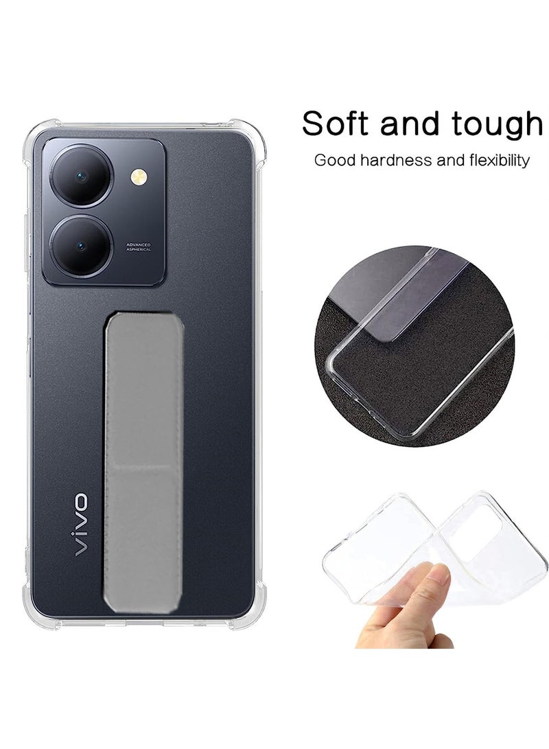 Wtech TPU Hand Grip Air Pillow Case Cover For Vivo Y27 4G / Y27s 4G / Y27 5G 2023 Clear/Grey - Image 3