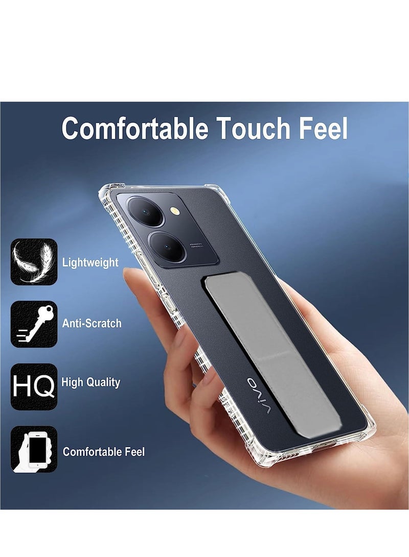 Wtech TPU Hand Grip Air Pillow Case Cover For Vivo Y27 4G / Y27s 4G / Y27 5G 2023 Clear/Grey - Image 5