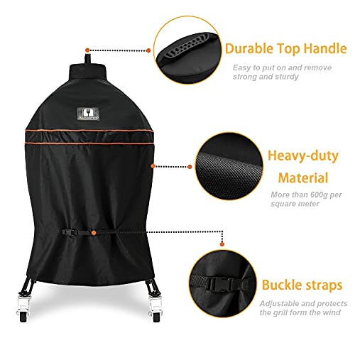 SUPJOYES Grill Cover for Kamado Joe Classic Charcoal, Waterproof Heavy Duty Kamado Joe Grill Acccessories - Image 3