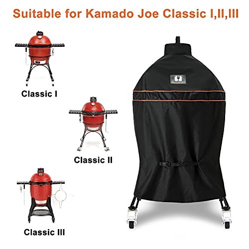 SUPJOYES Grill Cover for Kamado Joe Classic Charcoal, Waterproof Heavy Duty Kamado Joe Grill Acccessories - Image 2