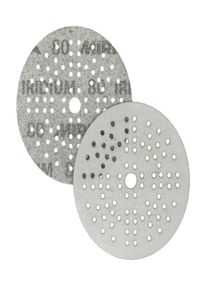 Mirka Iridium 5-Inch Sandpaper, 80 Grit - 50-Pack Hook & Loop Discs for Automotive, Wood, Wall & Body Sanding - Premium Car Sanding Paper - Image 2