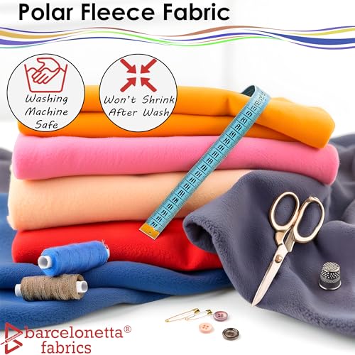 Barcelonetta | Fleece Fabric | Blanket Fabric | 36"X60" | Polar Fleece | Soft, Plush, Anti-Pill | Poncho, Pillow Cover, PJ Pants, Cushion, Liners, Eye Mask (Monkey Blue, 1 Yard) - Image 4