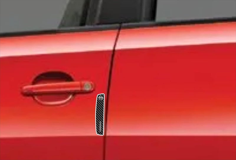 BIG FLAG BIGFLAG 3D Gel Coated Car Door Guard - Carbon Fiber Universal for Specific Brand (Pack of 4) (3DDGCFVAR) (NISON) - Image 1