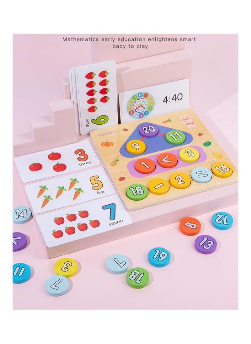 KIDSAVIA Classic Wooden Educational Toy | Learn To Tell Time Clock Toy Play Cognitive Wooden Jigsaw Puzzle Toys for Kid Montessori Preschool 3yr+  - Image 5
