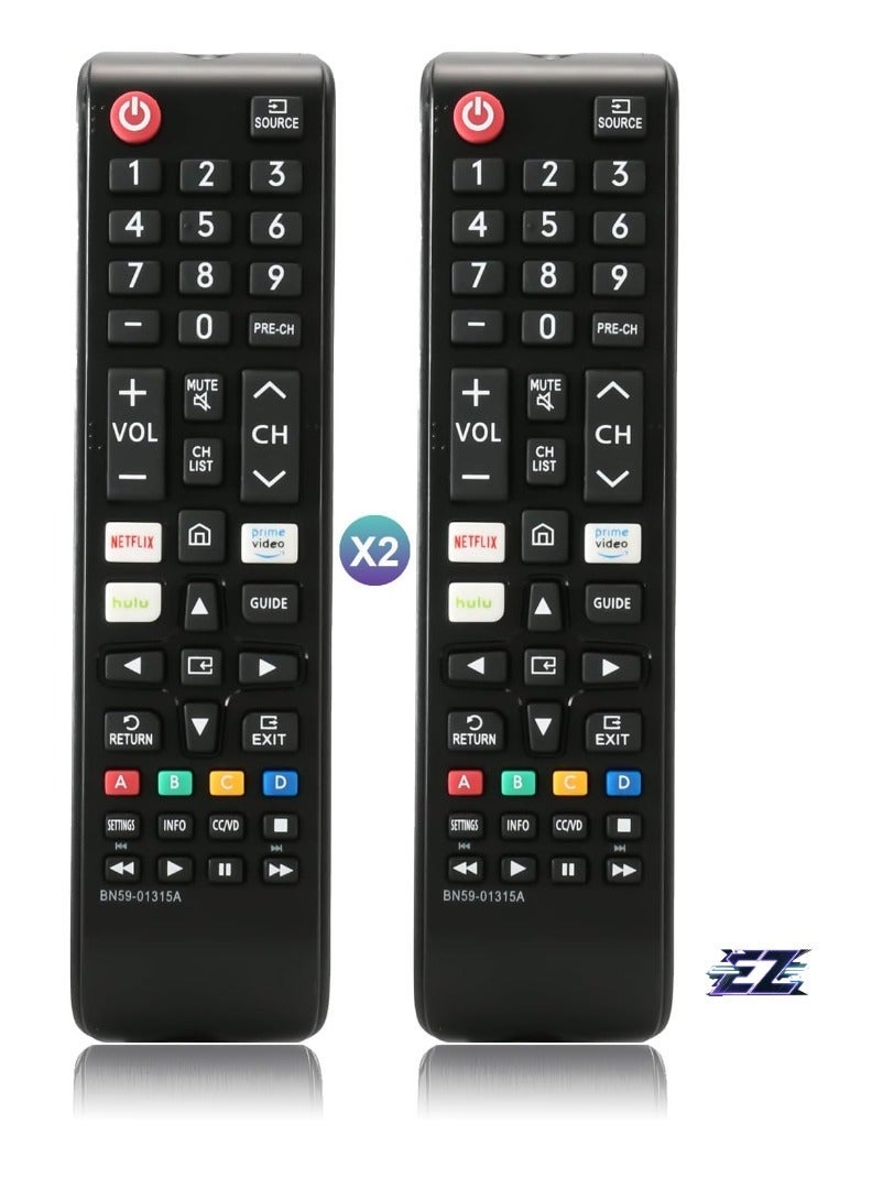 PopZa (2-Pack) Samsung TV Remote Control Replacement - Universal Remote for Smart TV, LG LED LCD Ultra 3D 4K TVs - Samsung BN59-01315A with Netflix Shortcut Buttons - Image 2