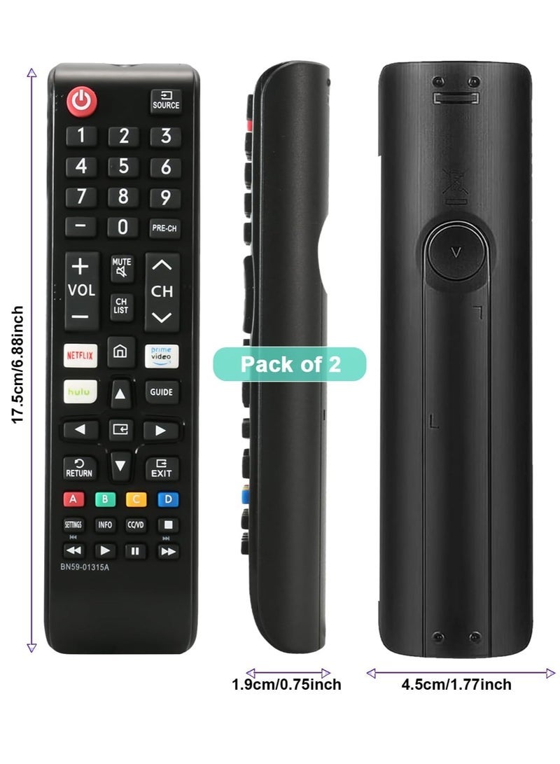 PopZa (2-Pack) Samsung TV Remote Control Replacement - Universal Remote for Smart TV, LG LED LCD Ultra 3D 4K TVs - Samsung BN59-01315A with Netflix Shortcut Buttons - Image 3