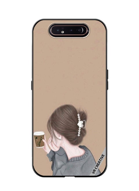 Protective Case Cover For Samsung Galaxy A80 Sipping Design Multicolour