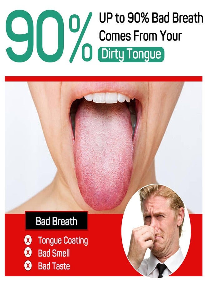 RONAVO Tongue Scraper for Adults (2 Pack), Cure Bad Breath (Medical Grade), Stainless Steel Tongue Cleaner, 100% BPA-Free Metal Tongue Scrapers Healthier Breath in Seconds.by RONAVO - Image 2
