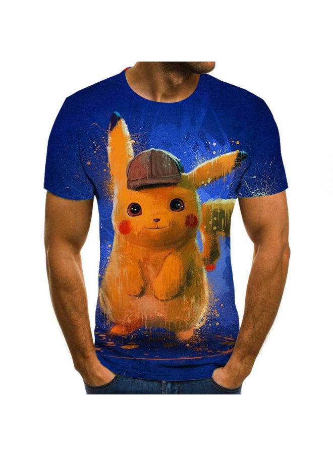 E-commerce ManufacTurer Supply Men's 3D Pikachu PrinTeD Casual Fashion Pullover T-shirT TrenDy ProDucT-Color:TXU—1286-Size:XL  - Image 2