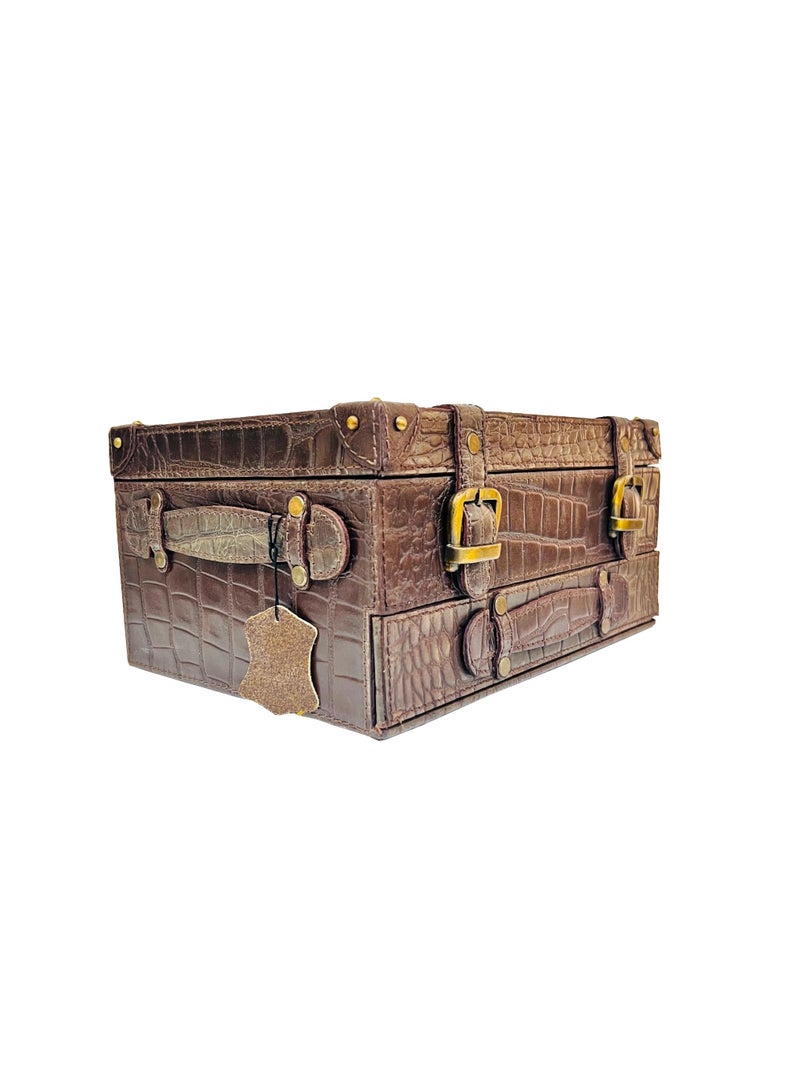 THREE SIXTY 8 Slots Leather Watch Box With Jewelry Drawer - Image 3