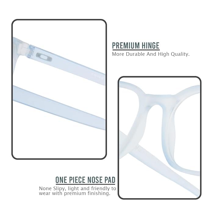 INDIFABRO Spectacles Frame | Lightweight Specs With Zero Power|HSLR Glasses | Small - Image 4