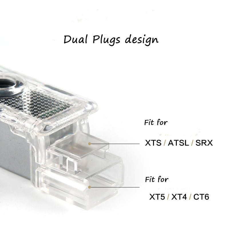 3D Shadow Lights LED Door Logo Projector for Cadillac SRX CT6 XTS ATS XT4 XT5 XT6 Dual Plug Puddle Lights for Cadillac Welcome Courtesy Lights Auto Accesories - Image 4