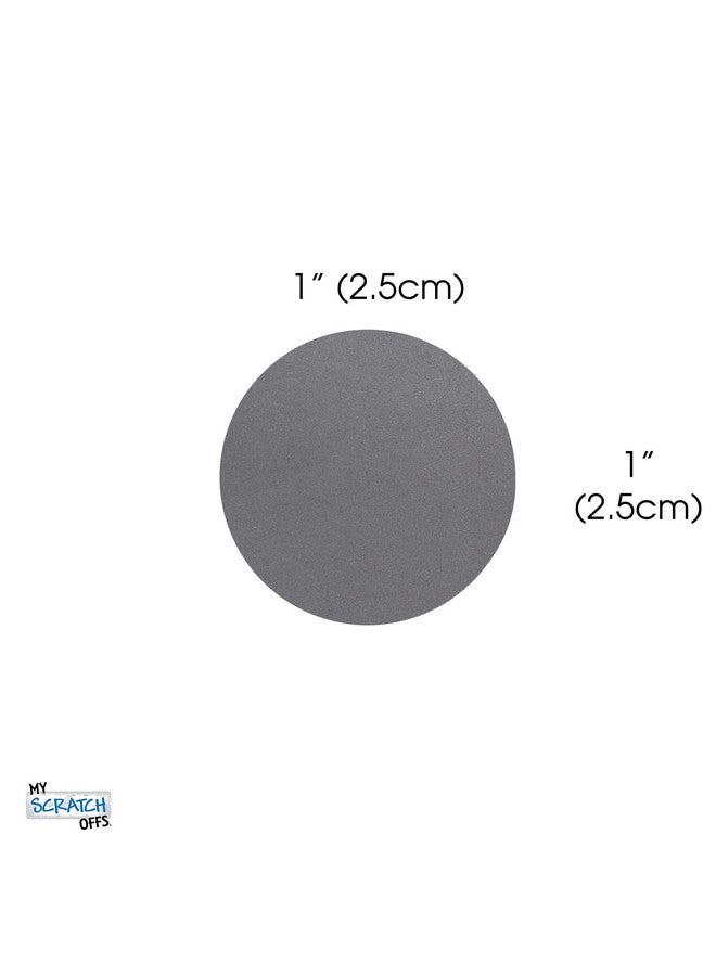 My Scratch Offs Silver 1' Circle Scratch-off Stickers, pack of 100  - Image 2