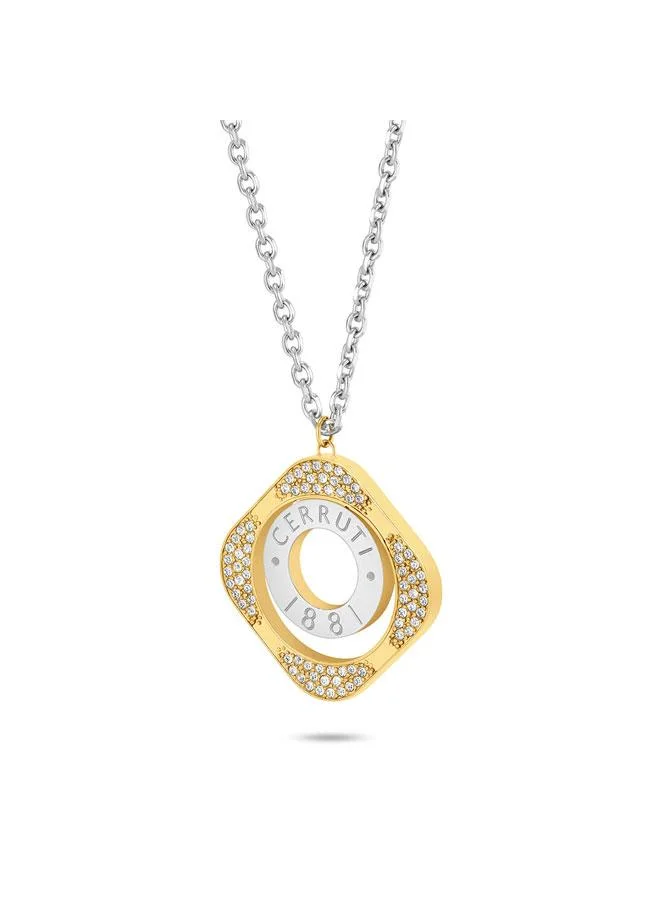 CERRUTI 1881 Leadri Silver Plated Gold Plated Stainless Steel Necklace for Women 700mm