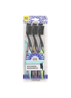 GuruNanda GuruNanda, Big Tuft Charcoal Toothbrushes, Soft , 6 Toothbrushes  - Image 1
