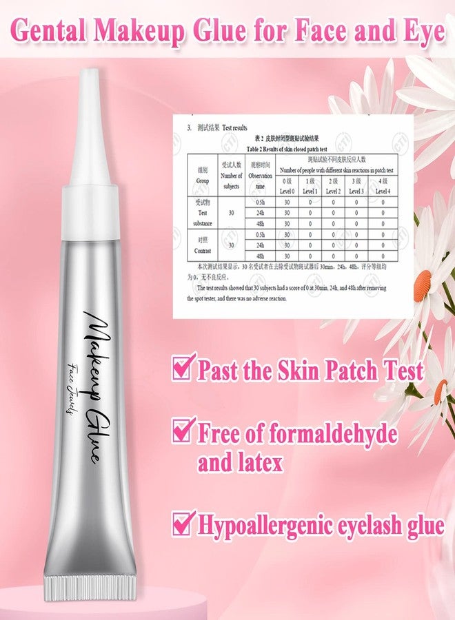 shynek Face Makeup Glue Gum Spirit Adhesive Cosmetic Glue Rhinestones Face Glue for Body Skin Eye Glitter Fake Hair Wig Mustache SFX Cosplay - Image 3