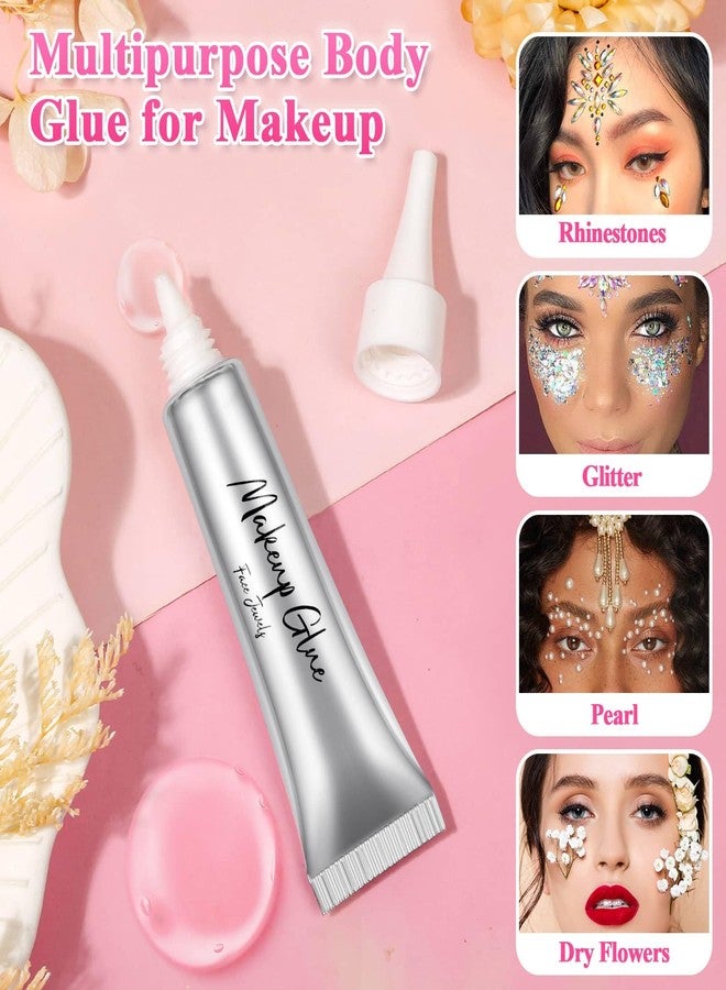 shynek Face Makeup Glue Gum Spirit Adhesive Cosmetic Glue Rhinestones Face Glue for Body Skin Eye Glitter Fake Hair Wig Mustache SFX Cosplay - Image 2