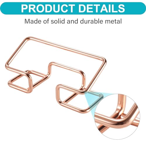 Climberty Metal 1Pcs Visiting Card Holder for Men, Business Card Holder for Desk, Business Card Holder Display Stand, Modern Business Card Organizer, Desktop Business Card Holders (Rose Gold) - Image 2