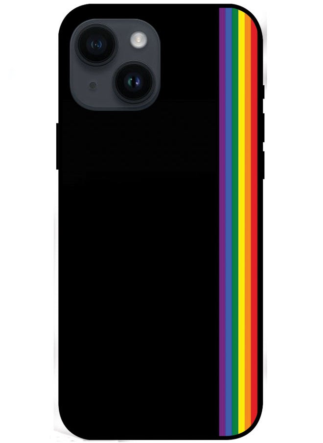 Protective Case Cover For Apple iPhone 15 Plus Multicolor Side Lining