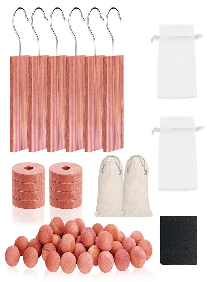 Cedar Space مكعبات خشب الأرز لتخزين الملابس (40 قطعة)، كرات ورقائق خشب الأرز للخزائن والأدراج، خشب أرز طبيعي للخزائن، أكياس معطرة برائحة منعشة - Image 1