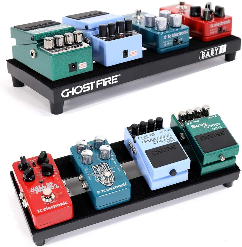 GHOSTFIRE Ghost Fire Guitar Pedal Board Aluminum Alloy 1.08lb Effect Pedalboard 13.7''x5.5''x1.9" with Carry Bag,V series (V-BABY 1) - Image 5