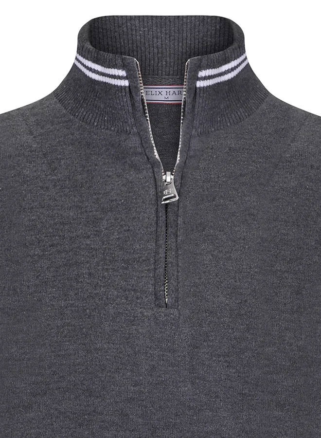 فيليكس هاردي Half-Zip Knit Sweater