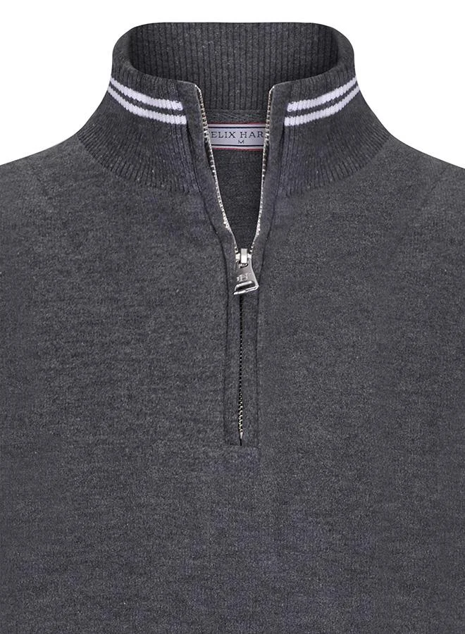 FELIX HARDY Half-Zip Knit Sweater
