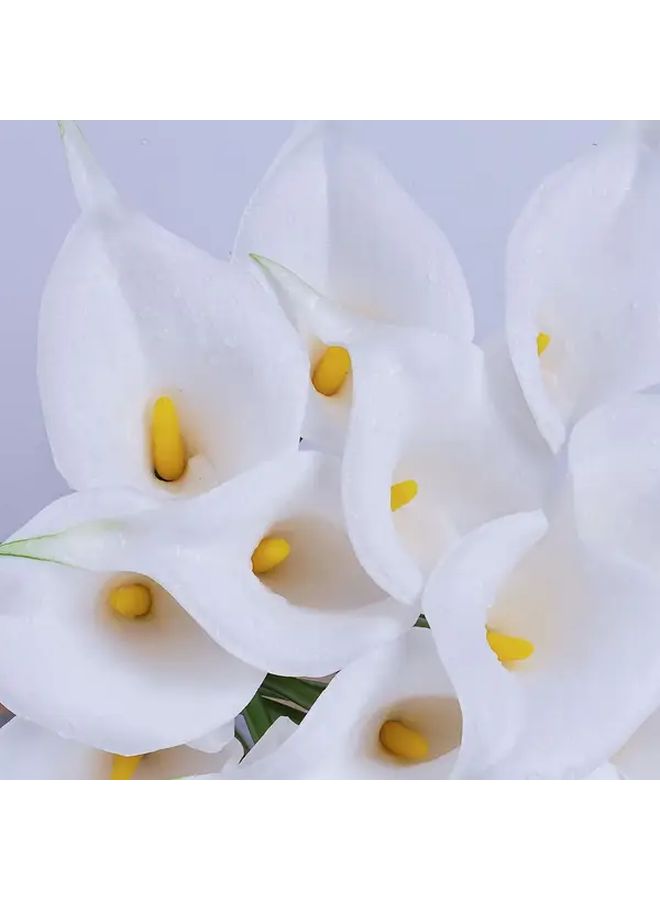 White Artificial Calla Lilies 4pcs Real Touch Faux Flowers For Wedding Decor - Image 2