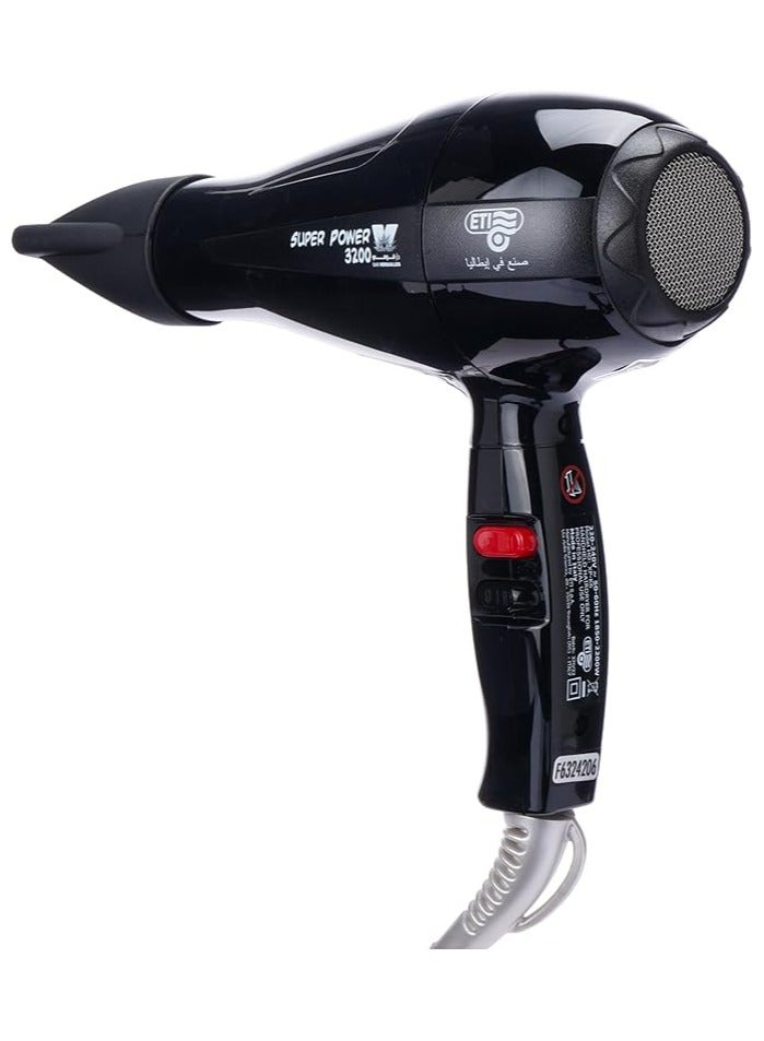 ETI Eyti Turbo Astratos Hair Dryer Model 3200 Original Italian