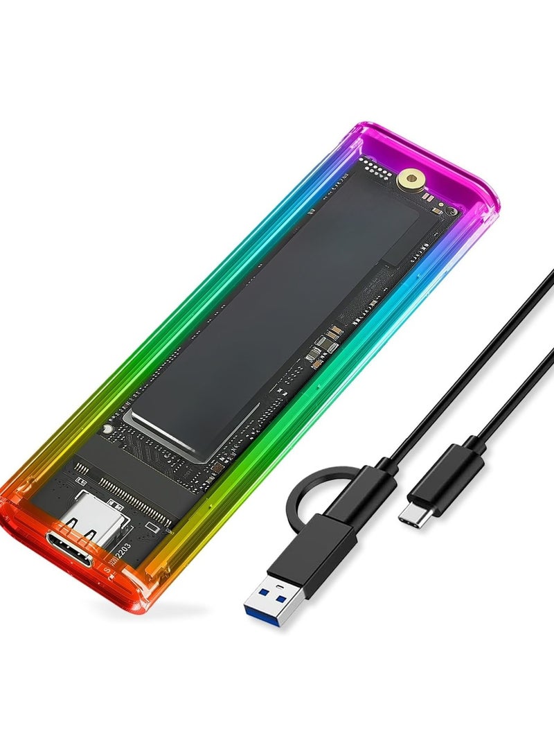 Portable USB-C External Enclosure for M.2 PCIe NVMe/SATA SSD – Supports UASP & TRIM – Compatible with 2230/2242/2260/2280 M.2 (B+M) Key SSDs - Image 1