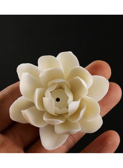 Aura Finesse Handmade Incense Holder,Handicraft Incense Holder for Sticks,Ceramic Lotus Ash Catcher Tray,Porcelain Decorative Flower  - Image 5