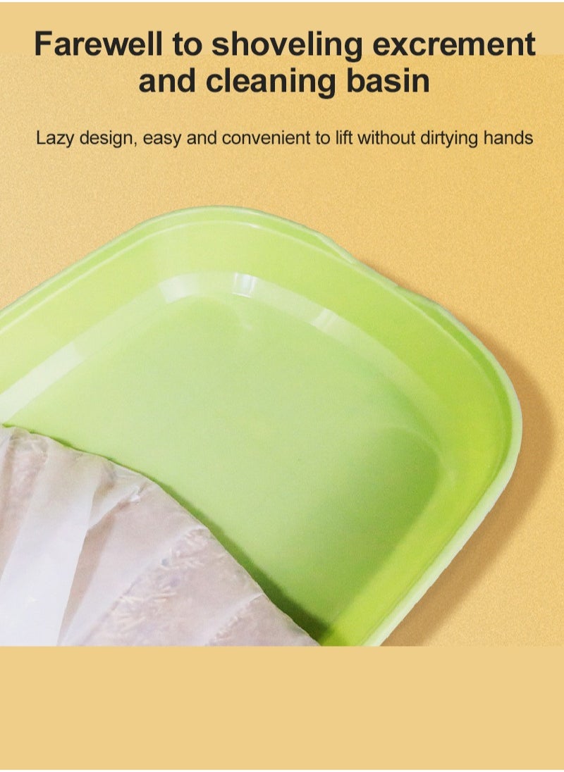 20 Pcs Cat Litter Basin Lined with Garbage Bag with Thickened Drawstring and White Continuous Roll Cat Litter Bag