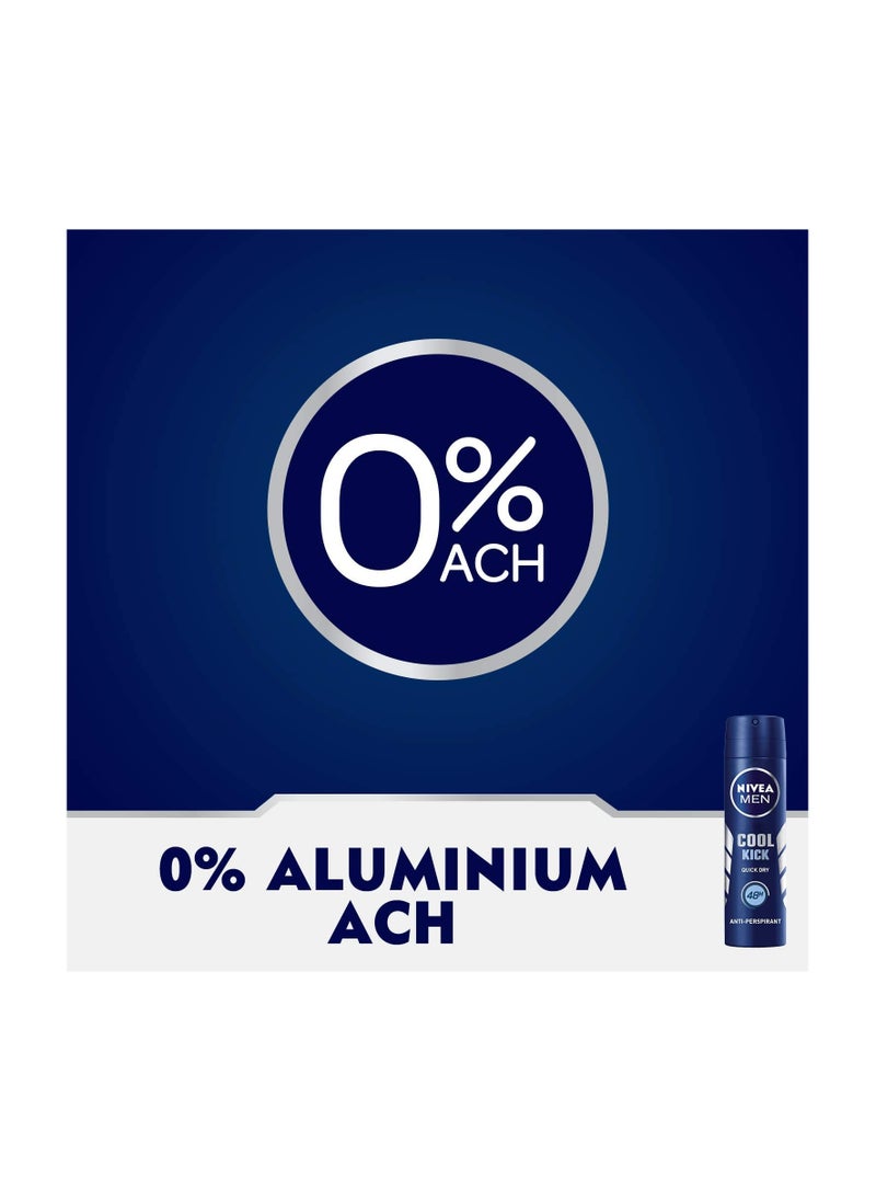 NIVEA MEN - Nivea Men Deodorant Spray For Men Cool Kick Fresh Scent 150ml - Image 1