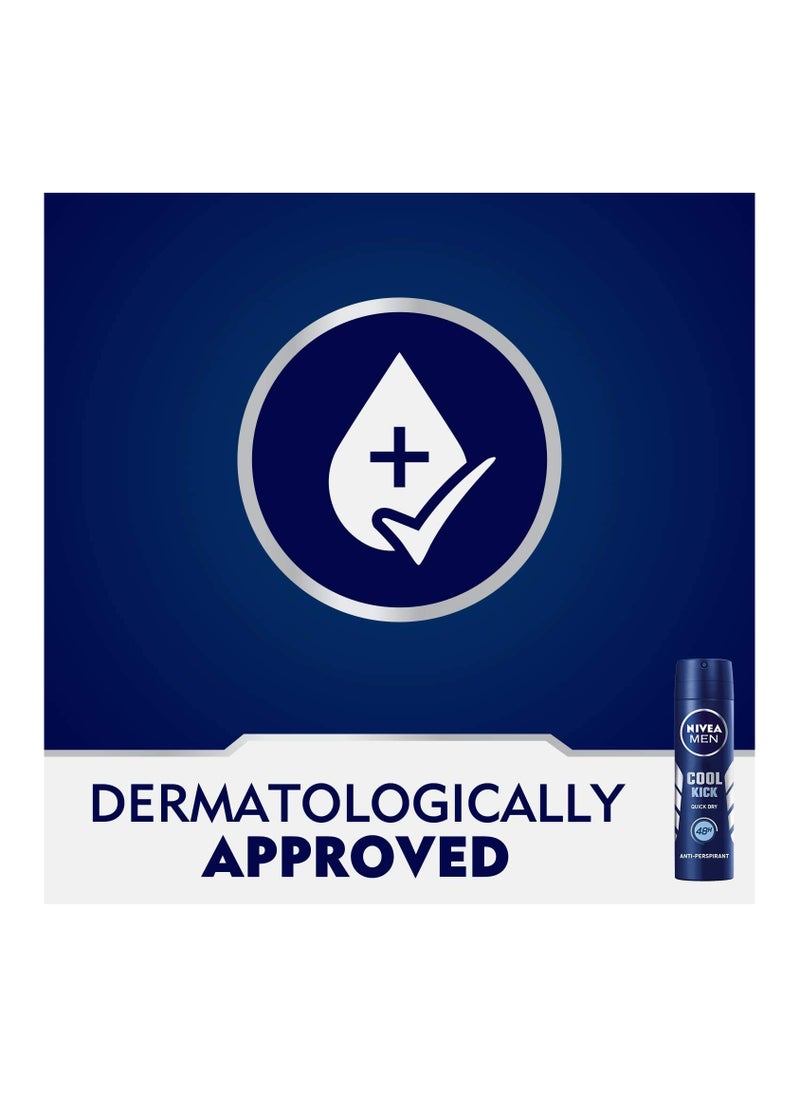 NIVEA MEN - Nivea Men Deodorant Spray For Men Cool Kick Fresh Scent 150ml - Image 1