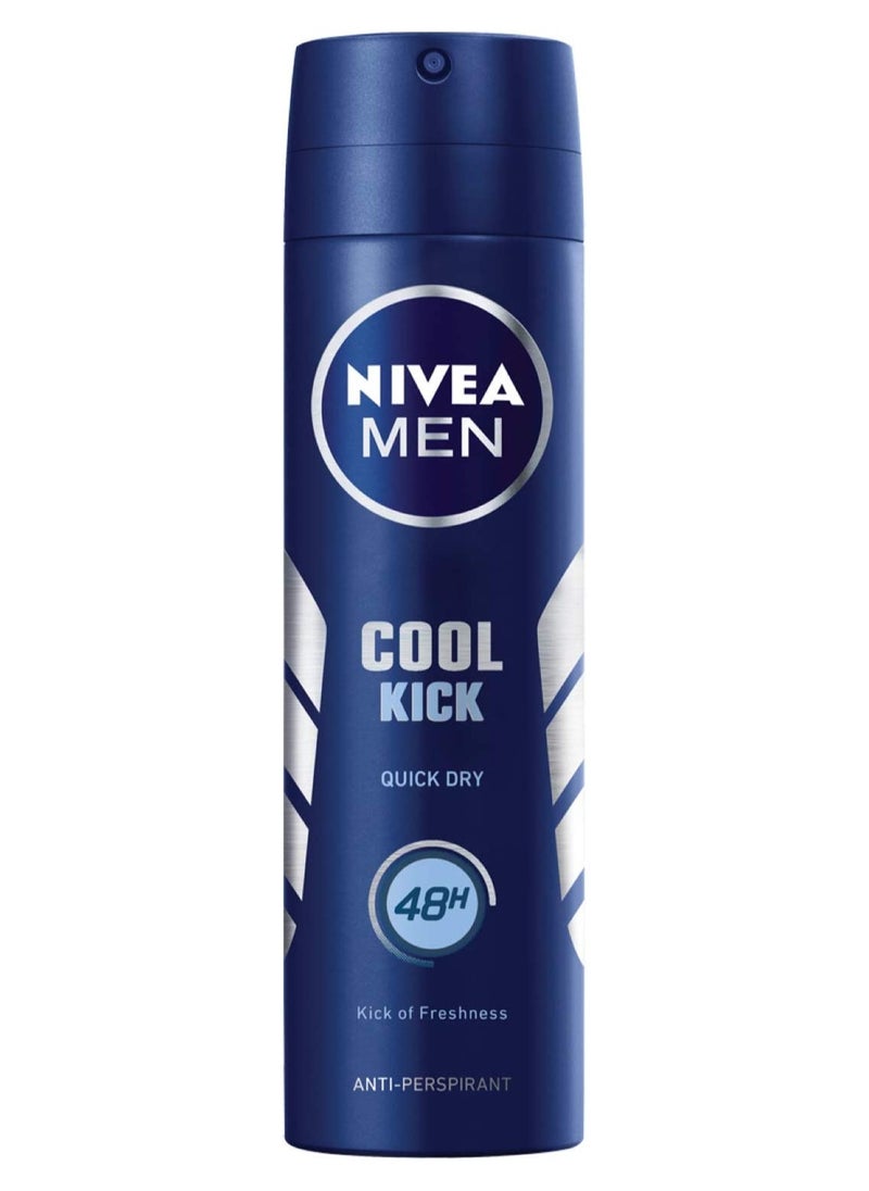 NIVEA MEN - Nivea Men Deodorant Spray For Men Cool Kick Fresh Scent 150ml - Image 1