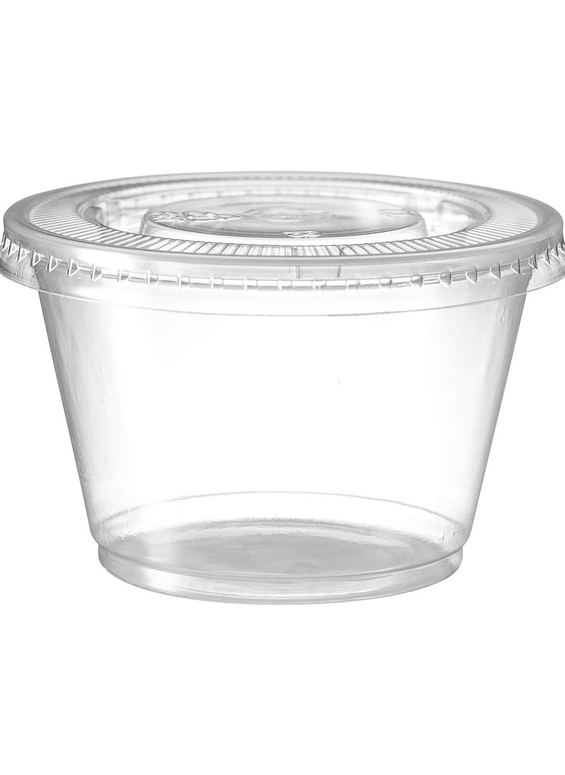 Star - 100 Sets 4oz Portion Cups with Lids - Image 1