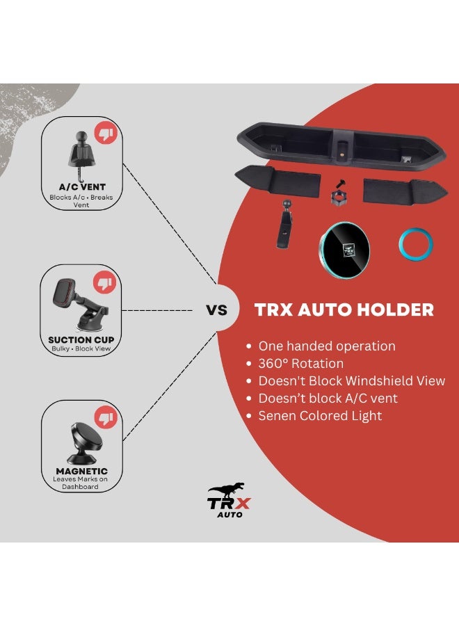  تي ار اكس اوتو لوحة تخزين لوحة تحكم TRX AUTO مع حامل هاتف شحن لاسلكي لسيارات جيب رانجلر وجلادياتور 2018-2023 | منظم جبل الهاتف | حامل الهاتف السريع للشحن اللاسلكي | ملحقات داخل جيب غلادياتور - Image 2