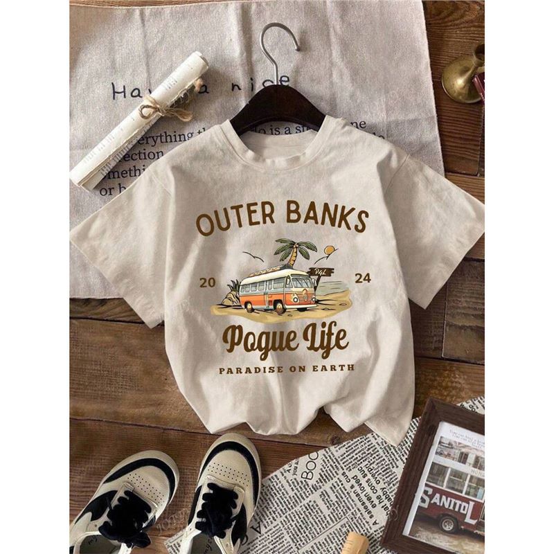 Casualminiouterprintsleevegraphicshortroundbankneck - Image 2