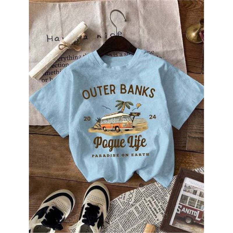 Casualminiouterprintsleevegraphicshortroundbankneck - Image 1