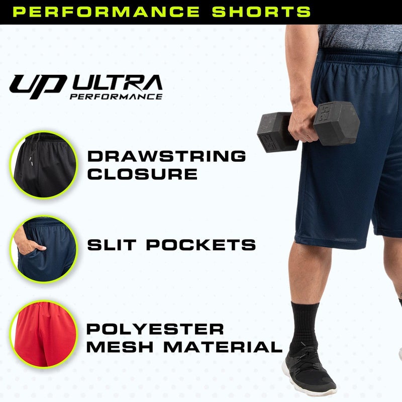 Ultra Performance 5 Pack Mens Shorts, Athletic Gym Shorts Workout Basketball Shorts for Men, X-Large - Image 5