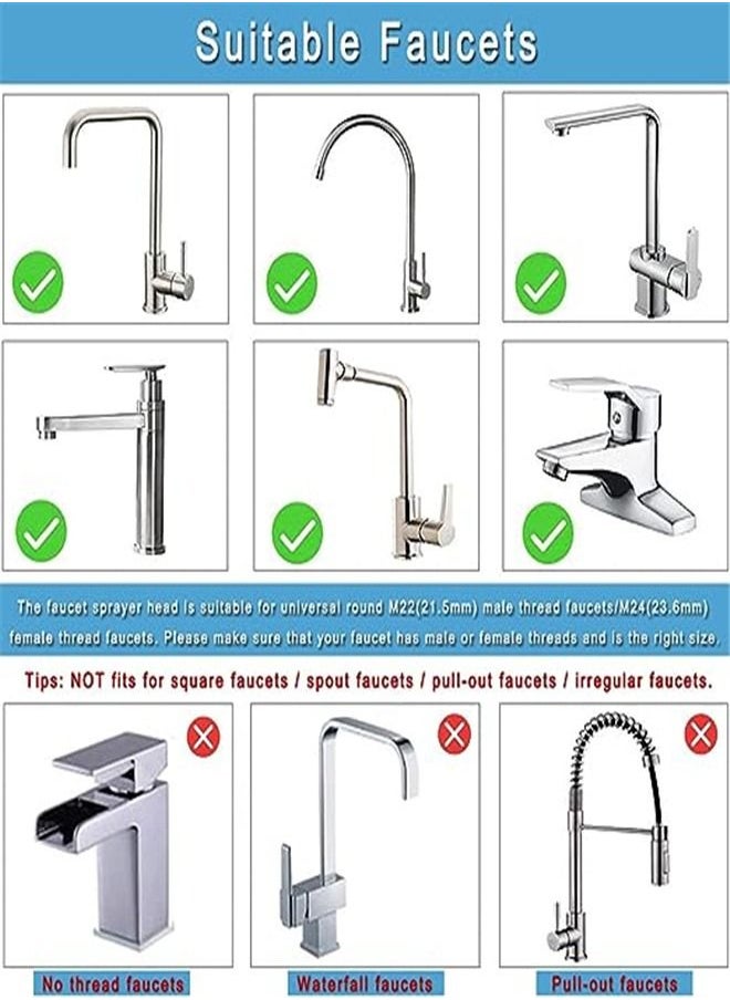 Goolsky - Goolsky Faucet Sprayer Attachment Movable 360° Rotatable Anti -Splash Water Saving Tap Faucet Extender with Universal Adapter Set Kitchen Sink Accessories Tools - Image 1