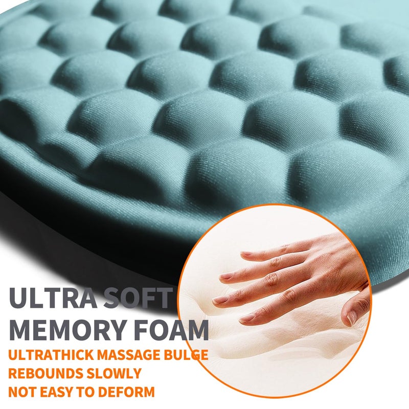 Armanza Ergonomic Joint Wrist Support Mouse Pad With Memory Foam Cushion Massage Bump  Carpal Tunnel Pain Relief Mousepad Slope Design For Wrist Rest  11.8X7.9 In  Lightblue - Image 3