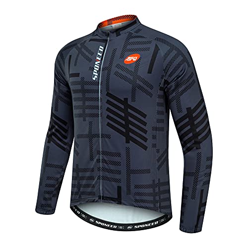 sponeed Mens Road Bike Jersey Cycling Tights Quick Dry Pockets Bicycle Kit 4D Padded Set L Grey Multi - Image 2