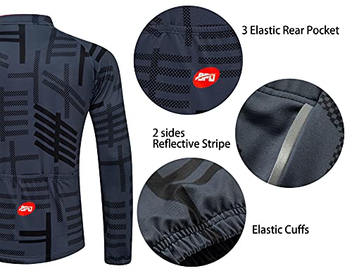 sponeed Mens Road Bike Jersey Cycling Tights Quick Dry Pockets Bicycle Kit 4D Padded Set L Grey Multi - Image 4