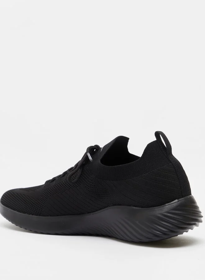 Dash Men Textured Lace Up Sports Shoes