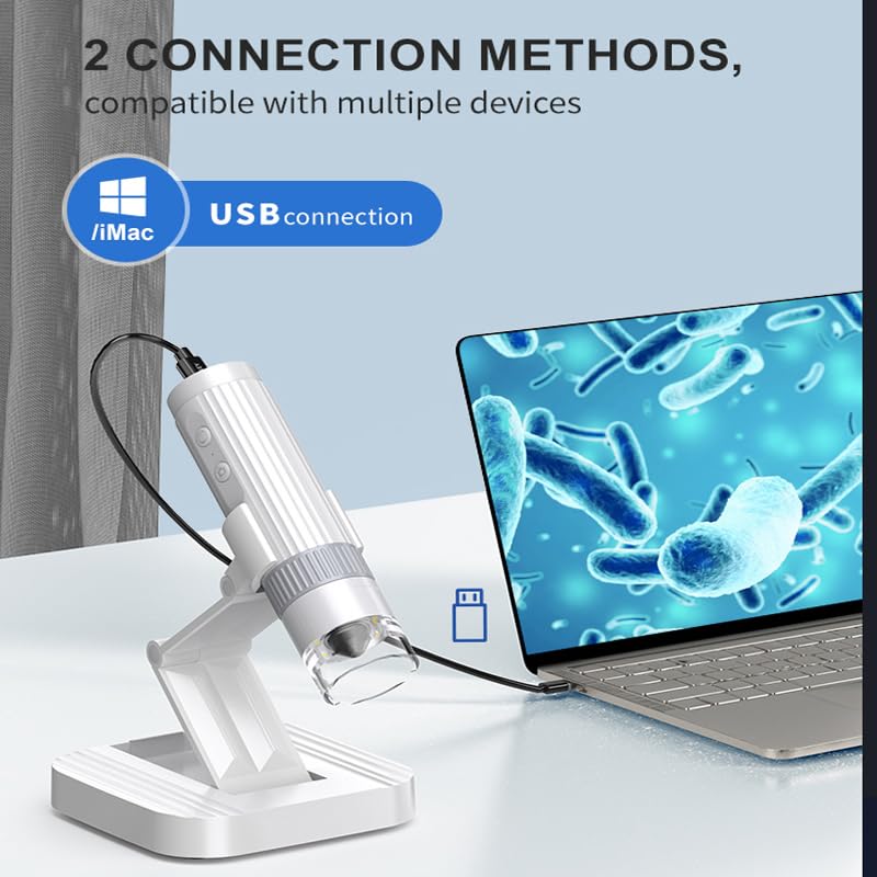 Etzin 1080P USB Digital Microscope, 50X-1000X Magnification Coin Microscope with 8 LED Lights, Portable Handheld Magnifier,Soldering, Adults & Kids, Compatible with Windows/Mac/Android EPL-991IM. - Image 3
